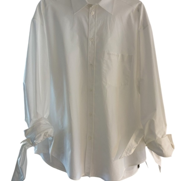 Balenciaga Knotted Cuff Blouse NWT - Picture 2 of 13